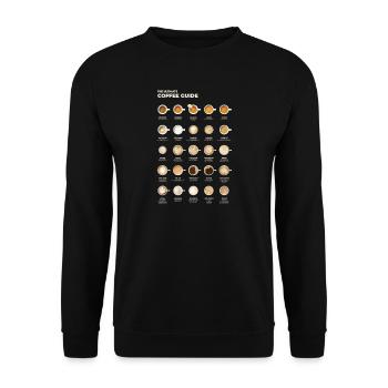 Tableau ultime du café espresso - Sweat-shirt Unisexe - noir - Devant - Alina (178cm) & Michal (187cm)