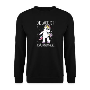 Funny Sayings Fun Outfits Irony Sarcasm - Unisex Sweatshirt - black - Front - Alina (178cm) & Michal (187cm)