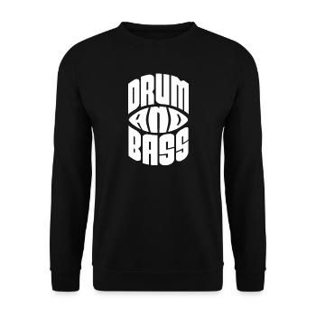 T-shirt de typographie vintage drum and bass - Sweat-shirt Unisexe - noir - Devant - Alina (178cm) & Michal (187cm)