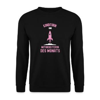 Best Confectioner Employee of the Month Pastry Chef - Unisex Sweatshirt - black - Front - Alina (178cm) & Michal (187cm)