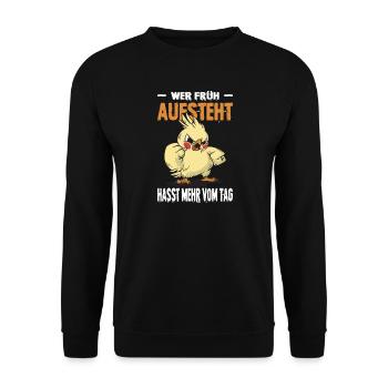Funny Sayings Fun Outfits Irony Sarcasm - Unisex Sweatshirt - black - Front - Alina (178cm) & Michal (187cm)