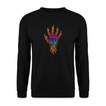 Golden Rainbow Claw | Claw makes cracks - Unisex Sweatshirt - black - Front - Alina (178cm) & Michal (187cm)