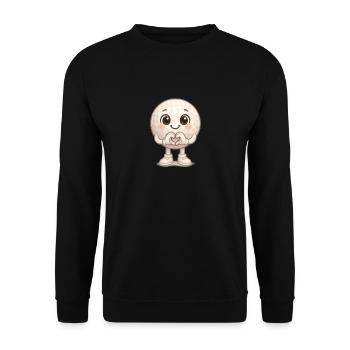 Vue du cœur du golfeur de la balle de golf câline - Sweat-shirt Unisexe - noir - Devant - Alina (178cm) & Michal (187cm)
