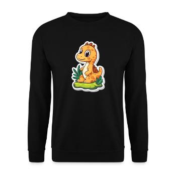 Dinosaure - Sweat-shirt Unisexe - noir - Devant - Alina (178cm) & Michal (187cm)