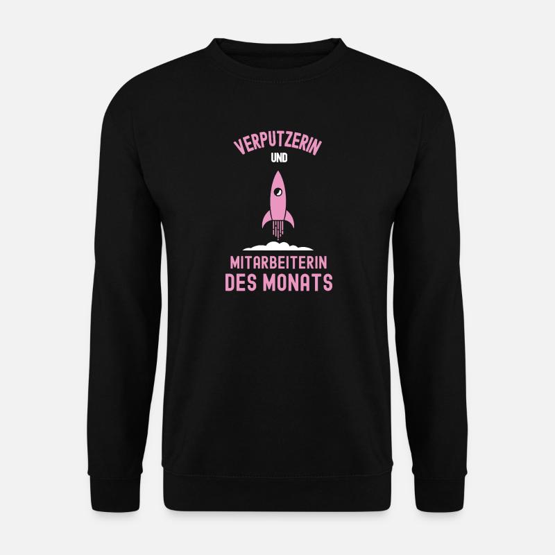 Beste Verputzerin Mitarbeiterin des Monats Putzer - Unisex Pullover - Schwarz