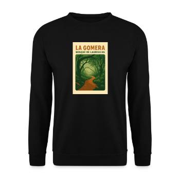La_Gomera_ _Bosque_de_Laurisilva - Unisex Sweatshirt - black - Front - Alina (178cm) & Michal (187cm)