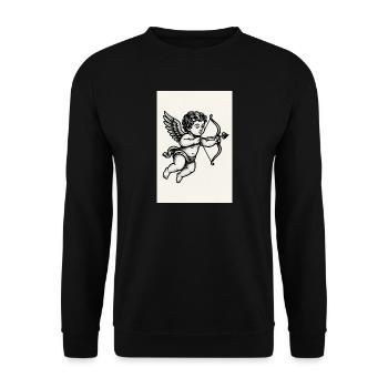 Engel - Unisex Pullover - Schwarz - Vorne - Alina (178cm) & Michal (187cm)
