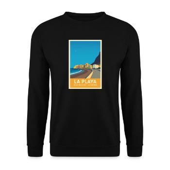 La Playa Affiche Valle Gran Rey - Sweat-shirt Unisexe - noir - Devant - Alina (178cm) & Michal (187cm)