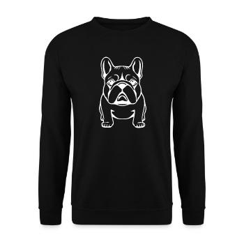 personnalisé bouledogues cadeau t-shirt chiens - Sweat-shirt Unisexe - noir - Devant - Alina (178cm) & Michal (187cm)