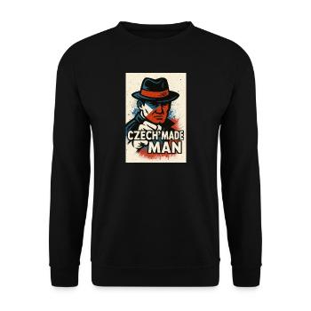 Tschechischer Mann - Unisex Pullover - Schwarz - Vorne - Alina (178cm) & Michal (187cm)