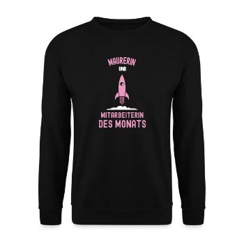 Best Female Bricklayer Employee of the Month Masonry - Unisex Sweatshirt - black - Front - Alina (178cm) & Michal (187cm)