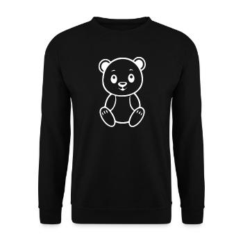 Bär Bärchen T-shirt Geschenk - Unisex Pullover - Schwarz - Vorne - Alina (178cm) & Michal (187cm)