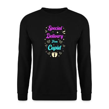 Révélation du sexe des futurs parents pour la Saint-Valentin - Sweat-shirt Unisexe - noir - Devant - Alina (178cm) & Michal (187cm)