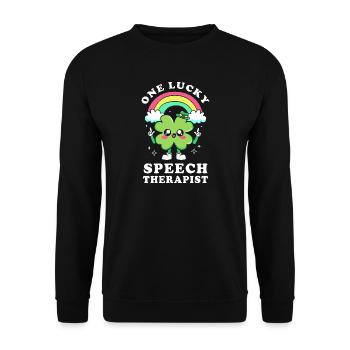 Speech therapist Speech therapist - Unisex Sweatshirt - black - Front - Alina (178cm) & Michal (187cm)