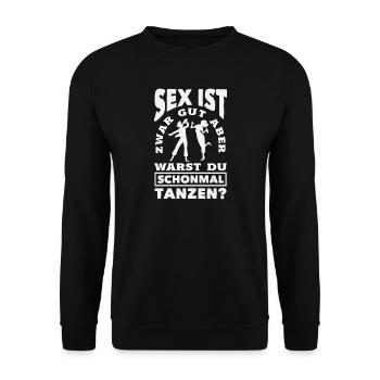 Tanzen - Unisex Pullover - Schwarz - Vorne - Alina (178cm) & Michal (187cm)