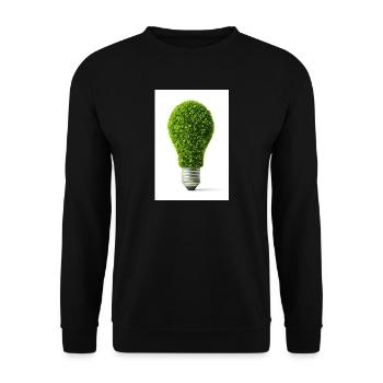 Conception d’ampoule lumineuse feuillue - Sweat-shirt Unisexe - noir - Devant - Alina (178cm) & Michal (187cm)