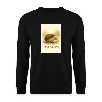 Little Spine Hero - Unisex Sweatshirt - black - Front - Alina (178cm) & Michal (187cm)