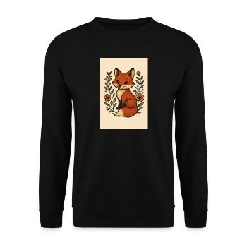 Large tortoiseshell - Unisex Sweatshirt - black - Front - Alina (178cm) & Michal (187cm)