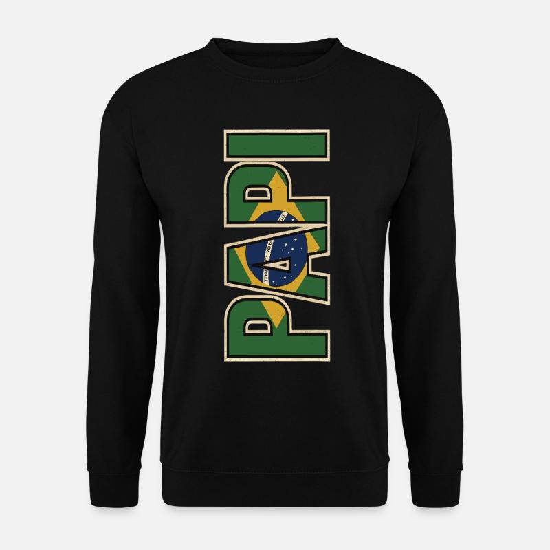 PAPI Brasil – Style rétro avec drapeaux - Sweat-shirt Unisexe - noir
