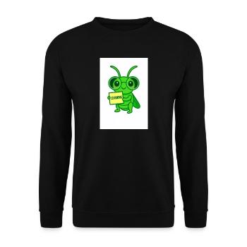 Lernkäfer mit Brille Motiv - Unisex Sweatshirt - black - Front - Alina (178cm) & Michal (187cm)