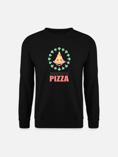 Inner Peace Pizza Yoga - Unisex Sweatshirt - black