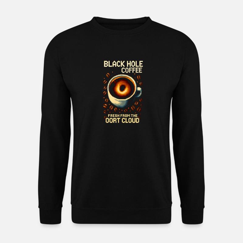 Black Hole Coffee Pixel Roast - Unisex Pullover - Schwarz