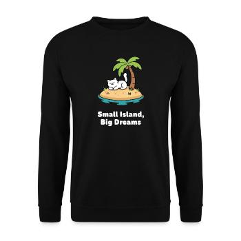 Cat's dream island idyll - Unisex Sweatshirt - black - Front - Alina (178cm) & Michal (187cm)