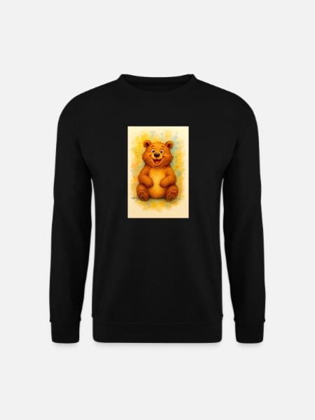Joy Bear im Aquarell - Unisex Pullover - Schwarz