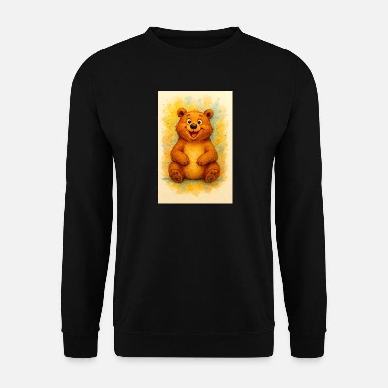 Joy Bear im Aquarell - Unisex Pullover - Schwarz