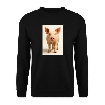 Pastel pig pig - Unisex Sweatshirt - black - Front - Alina (178cm) & Michal (187cm)