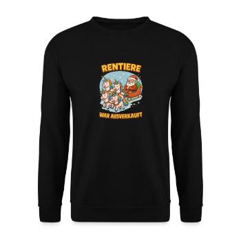 Renne a été vendu Licorne Noël - Sweat-shirt Unisexe - noir - Devant - Alina (178cm) & Michal (187cm)
