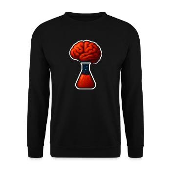 Brain made of test tube - Unisex Sweatshirt - black - Front - Alina (178cm) & Michal (187cm)