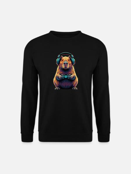 Capybara Jeux vidéo d’animaux Drôles Capybara - Sweat-shirt Unisexe - noir