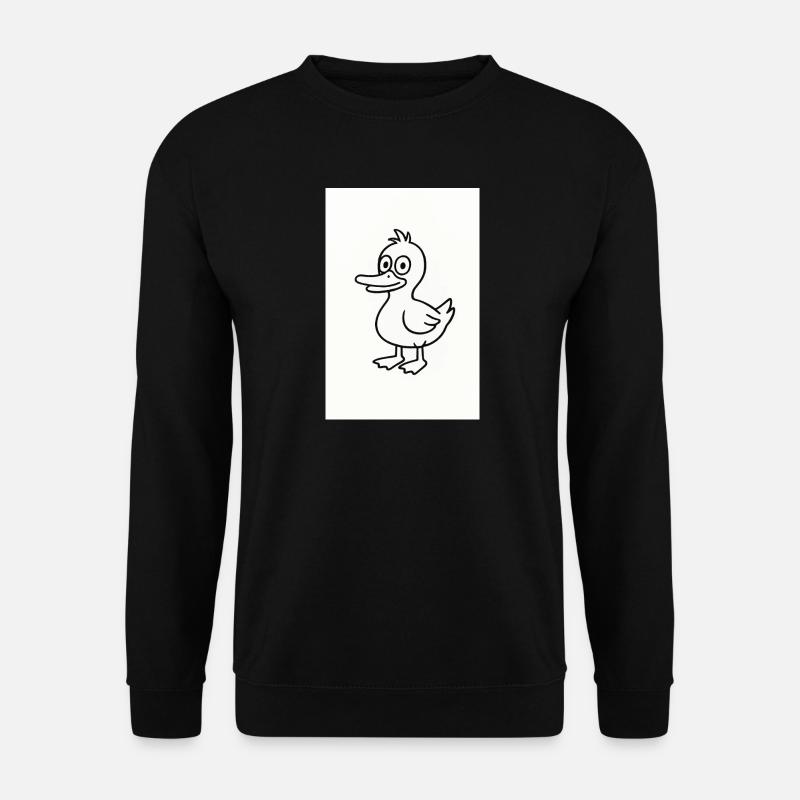 Whimsical Duck Line Sketch - Unisex Sweatshirt - black