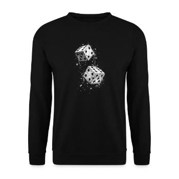 Cube - Unisex Sweatshirt - black - Front - Alina (178cm) & Michal (187cm)