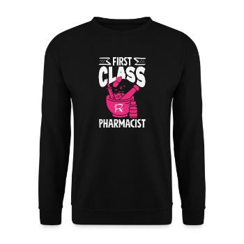 Pharmacist Pharmaceutical Technical - Unisex Sweatshirt - black - Front - Alina (178cm) & Michal (187cm)