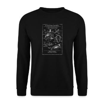 Plan du masque du Médecin de la Peste - Sweat-shirt Unisexe - noir - Devant - Alina (178cm) & Michal (187cm)
