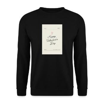 Bonne Saint-Valentin, mon amour - Sweat-shirt Unisexe - noir - Devant - Alina (178cm) & Michal (187cm)