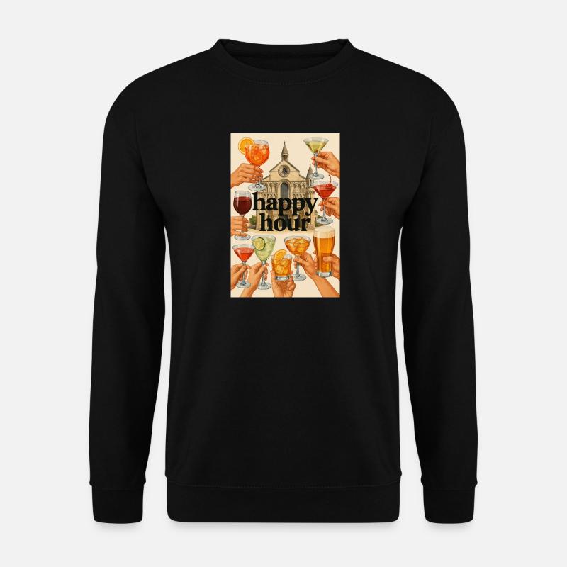 Happy_Hour_Collage - Unisex Sweatshirt - black