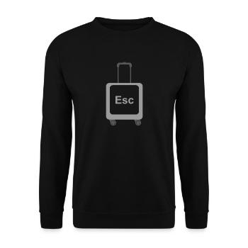Mode Échappement – Touche ÉCHAP - Sweat-shirt Unisexe - noir - Devant - Alina (178cm) & Michal (187cm)