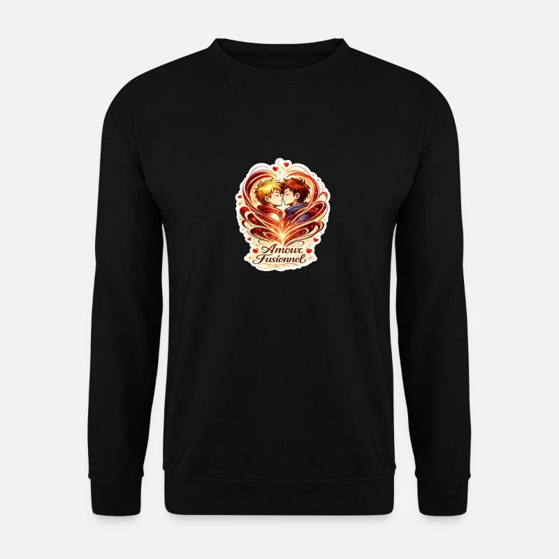 Fusional Love: Duo Entwined - Unisex Sweatshirt - black