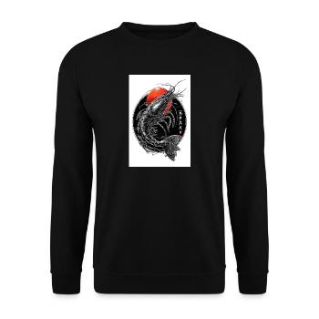 Crimson Ink Shrimp in Circle - Unisex Sweatshirt - black - Front - Alina (178cm) & Michal (187cm)