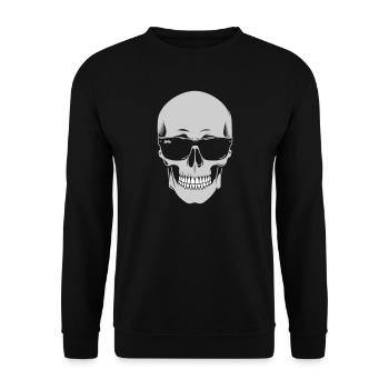 Sunglasses Skeleton Noir - Unisex Sweatshirt - black - Front - Alina (178cm) & Michal (187cm)