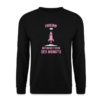 Meilleur coiffeur, Employé du mois, Coiffeur - Sweat-shirt Unisexe - noir - Devant - Alina (178cm) & Michal (187cm)