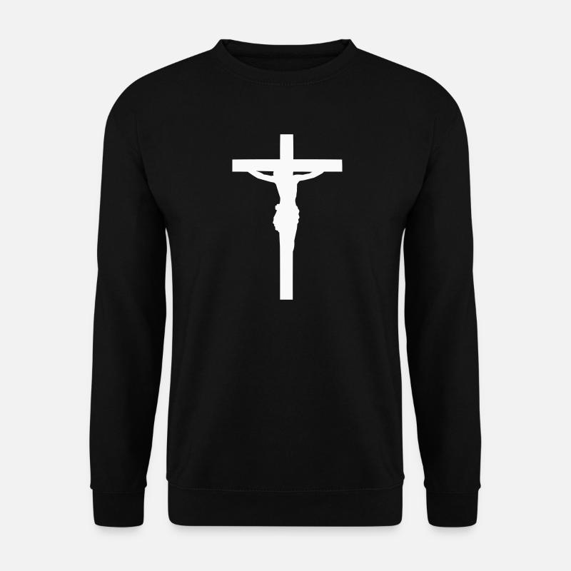 Cross silhouette Jesus - Unisex Sweatshirt - black