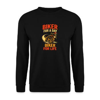 Biker For Life – passion pour la moto - Sweat-shirt Unisexe - noir - Devant - Alina (178cm) & Michal (187cm)