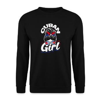 Cuba Pride & Home - Design du drapeau de Cuba - Sweat-shirt Unisexe - noir - Devant - Alina (178cm) & Michal (187cm)