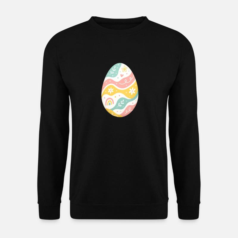Motif pastel d’œufs de Pâques - Sweat-shirt Unisexe - noir
