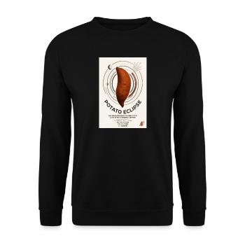Potato Eclipse: Humble Tuber Odyssey - Unisex Sweatshirt - black - Front - Alina (178cm) & Michal (187cm)