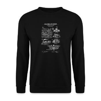 Carte de brevet de la ville de Columbus - Sweat-shirt Unisexe - noir - Devant - Alina (178cm) & Michal (187cm)